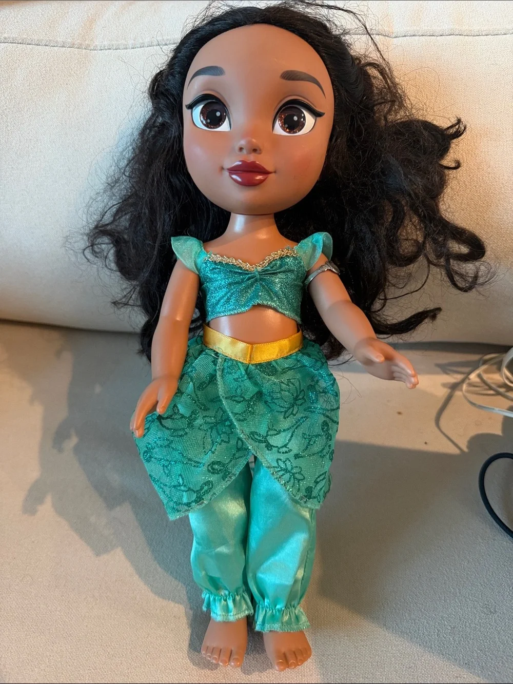 Disney Princess Jasmine doll 14” - Sparkle green outfit